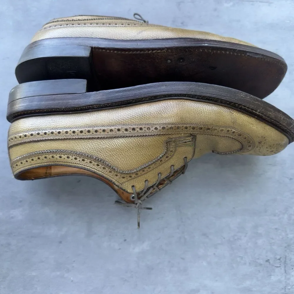 Vintage 1974 Florsheim Imperial Kenmoor 93631 Golden Harvest Longwing Brogue 9C